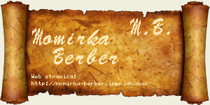 Momirka Berber vizit kartica